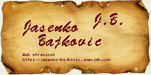 Jasenko Bajković vizit kartica
